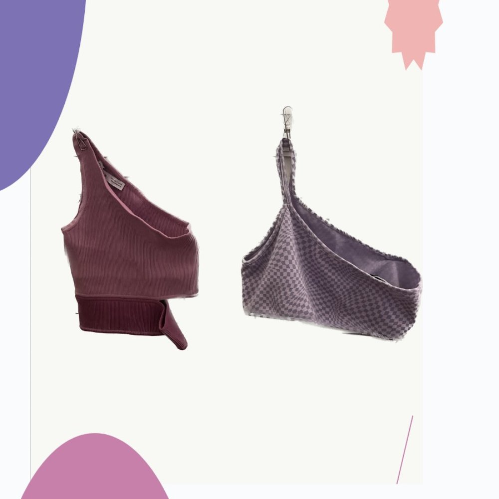 Y2K Off Shoulder Purple Crop Top Bundle